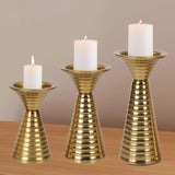 Maxbell Golden Candle Holder Elegant Portable Candlestick for Parties Dinner Wedding S