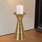 Maxbell Golden Candle Holder Elegant Portable Candlestick for Parties Dinner Wedding M