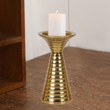 Maxbell Golden Candle Holder Elegant Portable Candlestick for Parties Dinner Wedding M