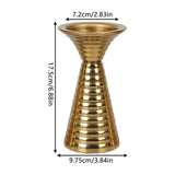 Maxbell Golden Candle Holder Elegant Portable Candlestick for Parties Dinner Wedding M