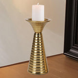 Maxbell Golden Candle Holder Elegant Portable Candlestick for Parties Dinner Wedding L