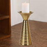 Maxbell Golden Candle Holder Elegant Portable Candlestick for Parties Dinner Wedding L