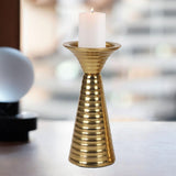 Maxbell Golden Candle Holder Elegant Portable Candlestick for Parties Dinner Wedding L
