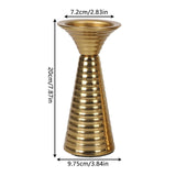 Maxbell Golden Candle Holder Elegant Portable Candlestick for Parties Dinner Wedding L