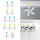 Maxbell Air Conditioner Deflector Women Wind Guide Fan for Office Study Room Library Blue 2pcs