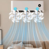 Maxbell Air Conditioner Deflector Women Wind Guide Fan for Office Study Room Library Blue 2pcs