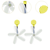 Maxbell Air Conditioner Deflector Women Wind Guide Fan for Office Study Room Library Yellow 2pcs