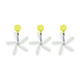 Maxbell Air Conditioner Deflector Women Wind Guide Fan for Office Study Room Library Yellow 3pcs