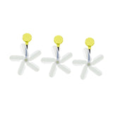 Maxbell Air Conditioner Deflector Women Wind Guide Fan for Office Study Room Library Yellow 3pcs