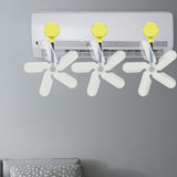 Maxbell Air Conditioner Deflector Women Wind Guide Fan for Office Study Room Library Yellow 3pcs