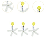Maxbell Air Conditioner Deflector Women Wind Guide Fan for Office Study Room Library Yellow 3pcs