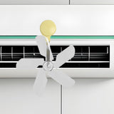 Maxbell Air Conditioner Deflector Women Wind Guide Fan for Office Study Room Library Yellow 1pcs