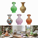 Maxbell DIY 3D Puzzle Flower Vase Unique Flower Arrangement for Cabinet Office Decor Brown