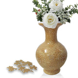Maxbell DIY 3D Puzzle Flower Vase Unique Flower Arrangement for Cabinet Office Decor Brown
