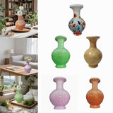 Maxbell DIY 3D Puzzle Flower Vase Unique Flower Arrangement for Cabinet Office Decor Brown