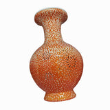 Maxbell DIY 3D Puzzle Flower Vase Unique Flower Arrangement for Cabinet Office Decor Orange