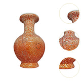Maxbell DIY 3D Puzzle Flower Vase Unique Flower Arrangement for Cabinet Office Decor Orange