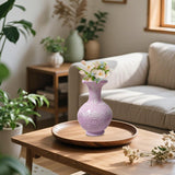 Maxbell DIY 3D Puzzle Flower Vase Unique Flower Arrangement for Cabinet Office Decor Pink
