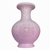 Maxbell DIY 3D Puzzle Flower Vase Unique Flower Arrangement for Cabinet Office Decor Pink