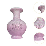 Maxbell DIY 3D Puzzle Flower Vase Unique Flower Arrangement for Cabinet Office Decor Pink