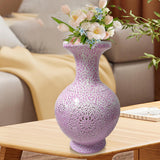 Maxbell DIY 3D Puzzle Flower Vase Unique Flower Arrangement for Cabinet Office Decor Pink