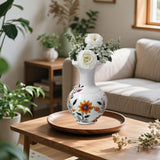 Maxbell DIY 3D Puzzle Flower Vase Unique Flower Arrangement for Cabinet Office Decor White