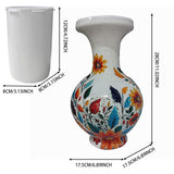 Maxbell DIY 3D Puzzle Flower Vase Unique Flower Arrangement for Cabinet Office Decor White