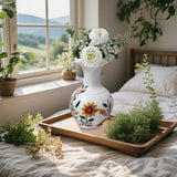 Maxbell DIY 3D Puzzle Flower Vase Unique Flower Arrangement for Cabinet Office Decor White
