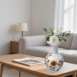 Maxbell DIY 3D Puzzle Flower Vase Unique Flower Arrangement for Cabinet Office Decor White