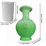 Maxbell DIY 3D Puzzle Flower Vase Unique Flower Arrangement for Cabinet Office Decor Green