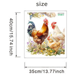 Maxbell Wall Sticker Rooster Chicken Waterproof PVC Wallpaper for Farm Home Restroom