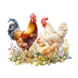 Maxbell Wall Sticker Rooster Chicken Waterproof PVC Wallpaper for Farm Home Restroom
