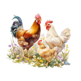 Maxbell Wall Sticker Rooster Chicken Waterproof PVC Wallpaper for Farm Home Restroom