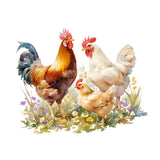 Maxbell Wall Sticker Rooster Chicken Waterproof PVC Wallpaper for Farm Home Restroom
