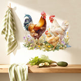 Maxbell Wall Sticker Rooster Chicken Waterproof PVC Wallpaper for Farm Home Restroom