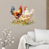 Maxbell Wall Sticker Rooster Chicken Waterproof PVC Wallpaper for Farm Home Restroom