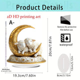 Maxbell 2D Sheep Decor Holiday Acrylic Desktop Plaque for Dining Room Window Bedroom