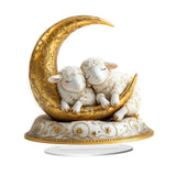Maxbell 2D Sheep Decor Holiday Acrylic Desktop Plaque for Dining Room Window Bedroom