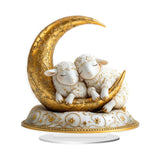 Maxbell 2D Sheep Decor Holiday Acrylic Desktop Plaque for Dining Room Window Bedroom