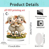 Maxbell 2D Sheep Decor Decorative Tabletop Ornament for Shelf Dining Room Countertop Style A