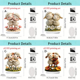 Maxbell 2D Sheep Decor Decorative Tabletop Ornament for Shelf Dining Room Countertop Style A