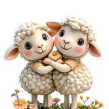 Maxbell 2D Sheep Decor Decorative Tabletop Ornament for Shelf Dining Room Countertop Style A