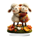 Maxbell 2D Sheep Decor Decorative Tabletop Ornament for Shelf Dining Room Countertop Style B