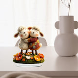 Maxbell 2D Sheep Decor Decorative Tabletop Ornament for Shelf Dining Room Countertop Style B