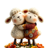 Maxbell 2D Sheep Decor Decorative Tabletop Ornament for Shelf Dining Room Countertop Style B