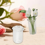 Maxbell Small Glass Vase Gift Clear Flowerpot for Living Room Room Table Centerpiece