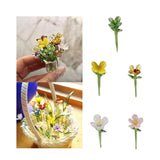 Maxbell Mini Glass Flower Decorative Decor Ornament for Mom Wife Anniversary Desktop Green