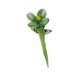 Maxbell Mini Glass Flower Decorative Decor Ornament for Mom Wife Anniversary Desktop Green