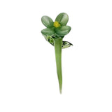 Maxbell Mini Glass Flower Decorative Decor Ornament for Mom Wife Anniversary Desktop Green