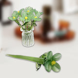 Maxbell Mini Glass Flower Decorative Decor Ornament for Mom Wife Anniversary Desktop Green